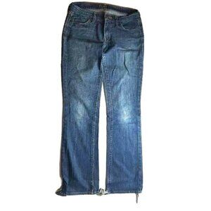 Womens Old Navy The Flirt Stretch Size 4 Blues Jeans Distressed Raw Hem